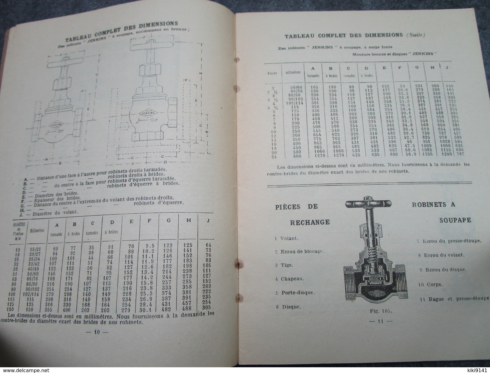 Robinetterie "JENKINS" Et Outillage Pour Tubes - Eugène GRESILLON 82, Avenue De La République à PARIS (56 Pages) - Publicités