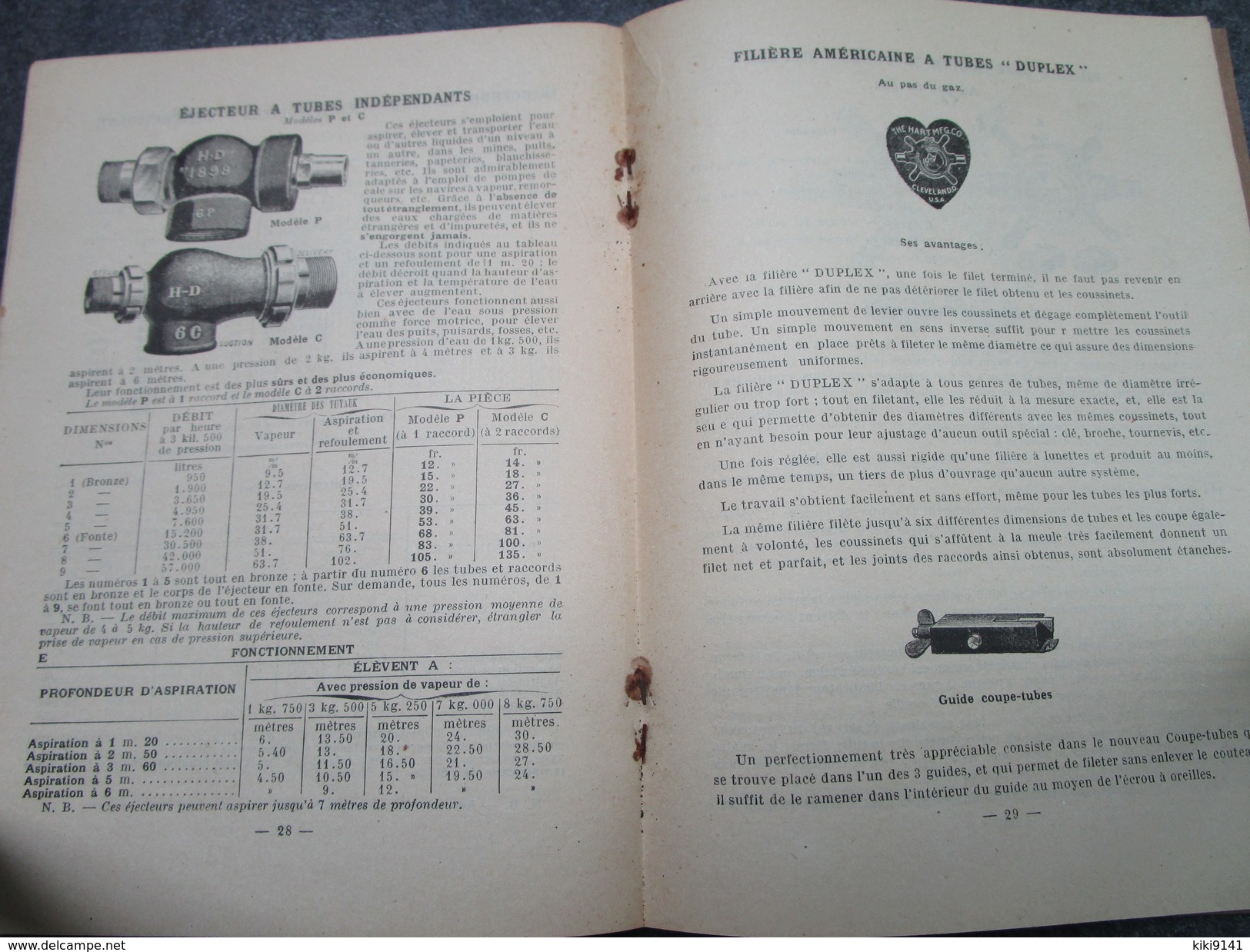 Robinetterie "JENKINS" Et Outillage Pour Tubes - Eugène GRESILLON 82, Avenue De La République à PARIS (56 Pages) - Publicités