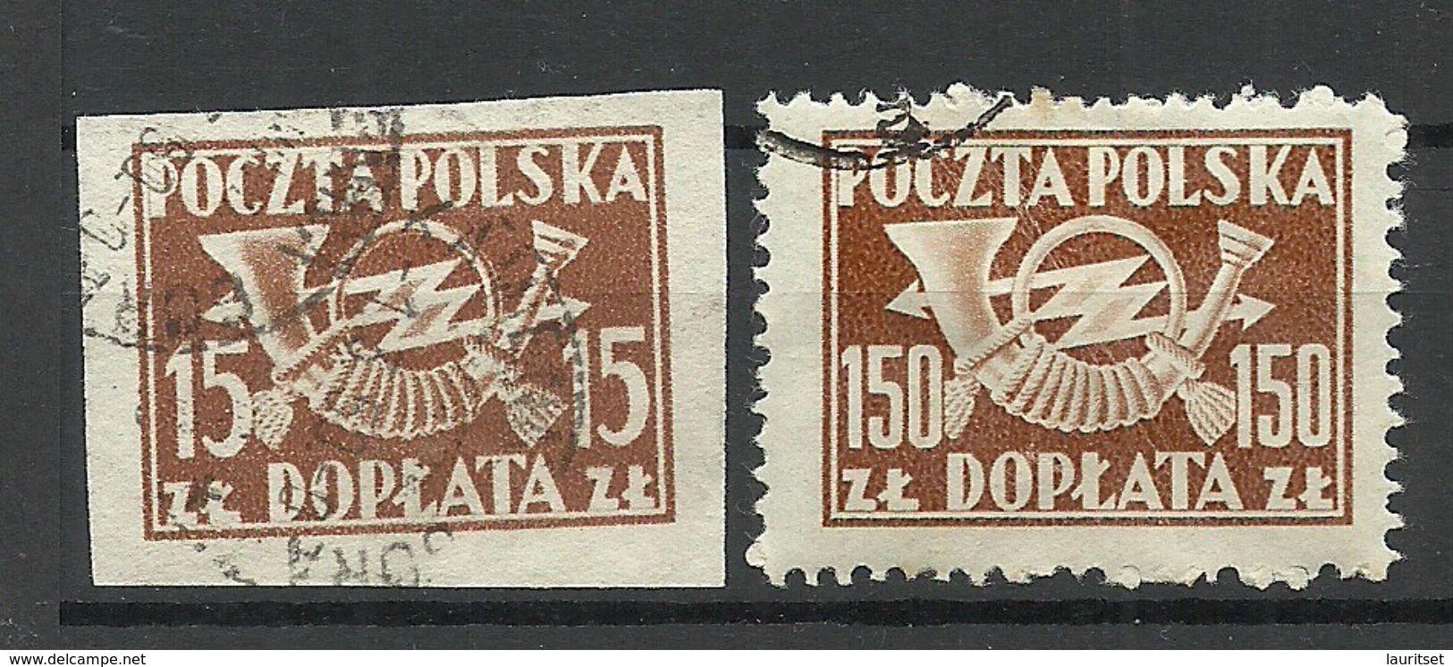 Poland Polen 1946/50 Portomarken Postage Due O - Taxe