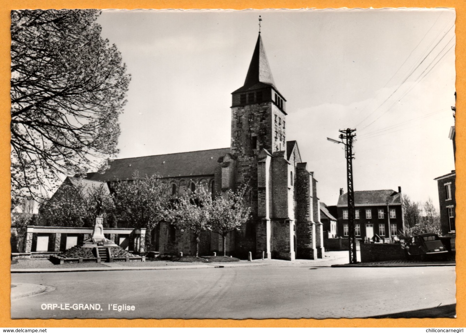 Orp Le Grand - L'Eglise - Voiture 2 CV - A SMETZ - Lib. Papeterie DELOGE JOSETTE - Orp-Jauche