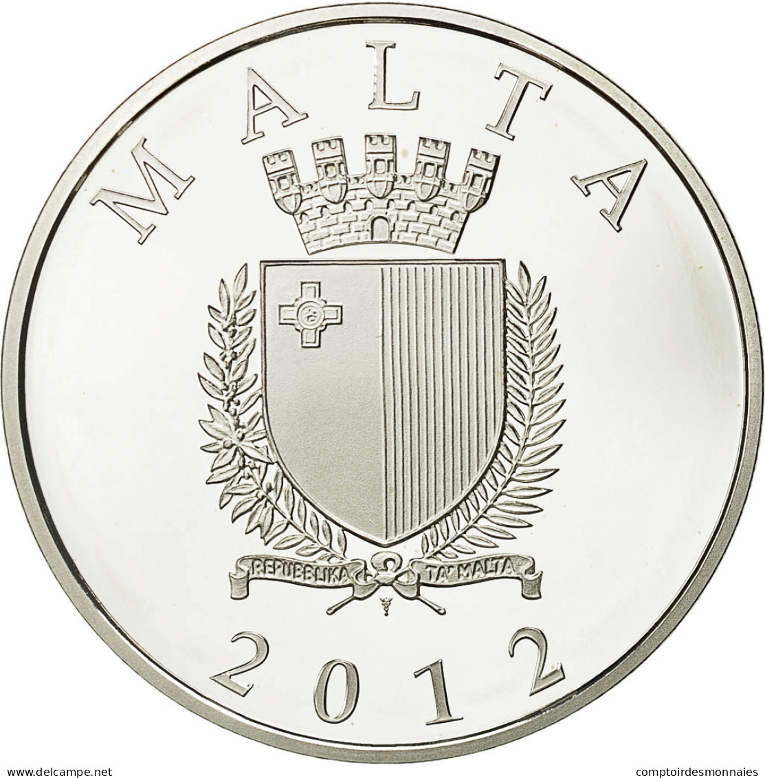 Malte, 10 Euro, 2012, FDC, Argent - Malta