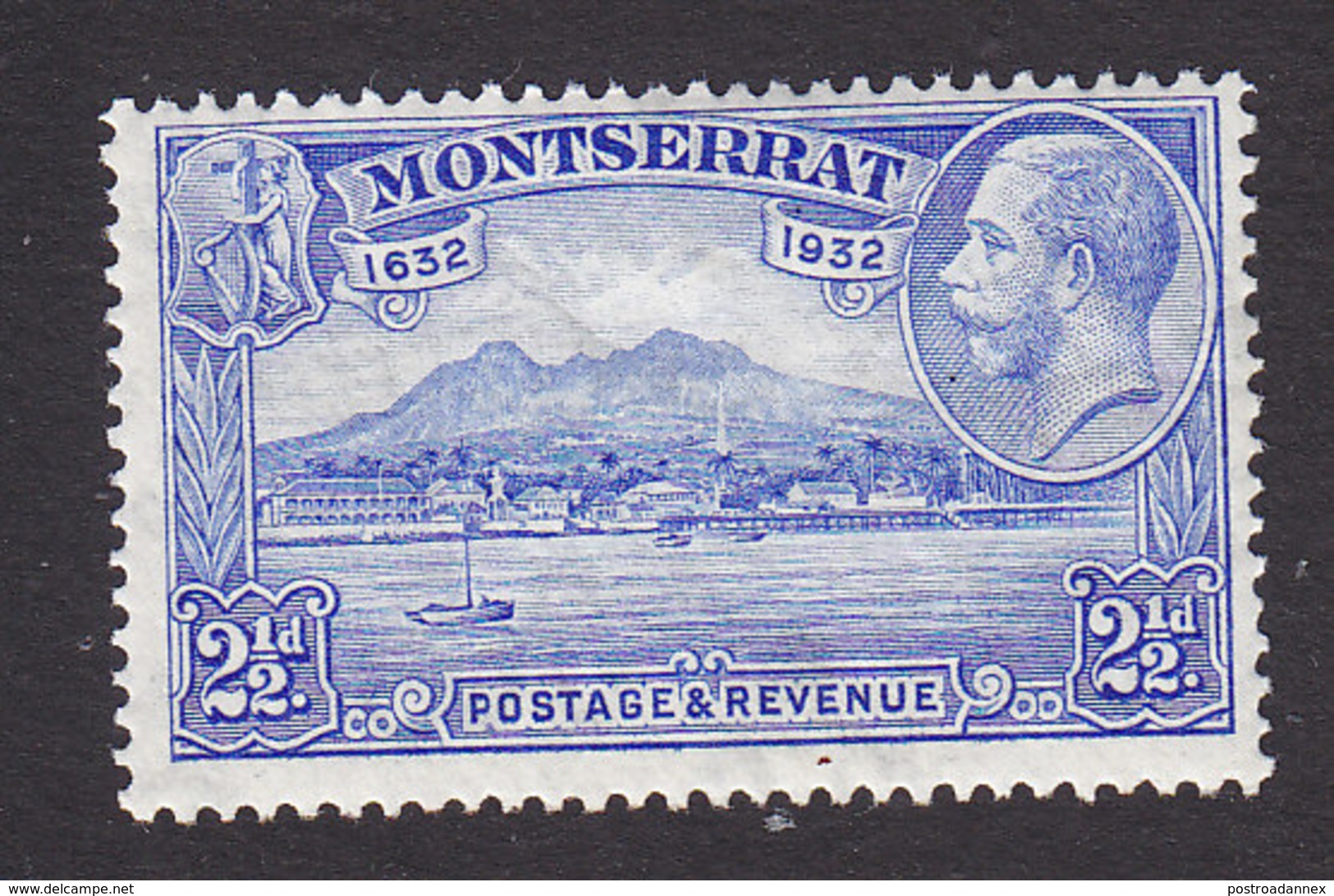 Montserrat, Scott #79, Mint Hinged, George V, New Plymouth And Harbor, Issued 1932 - Montserrat