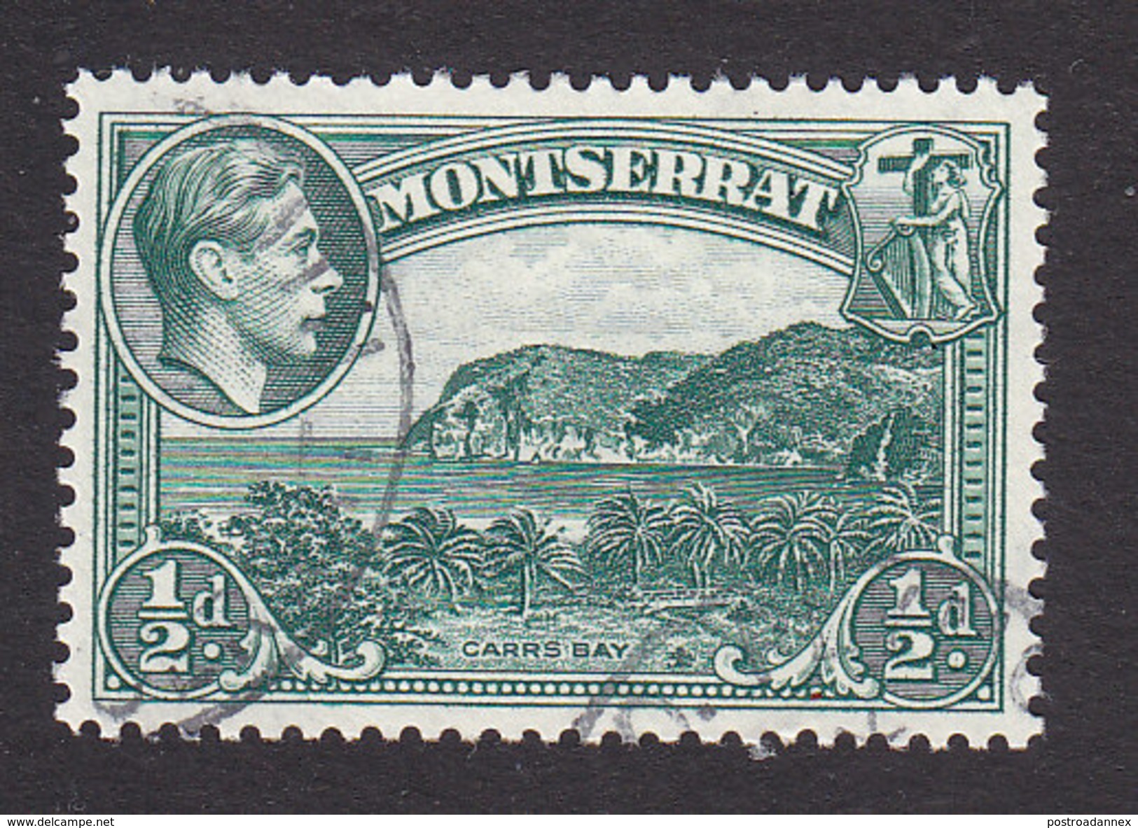 Montserrat, Scott #92a, Used, Carr's Bay, Issued 1941 - Montserrat