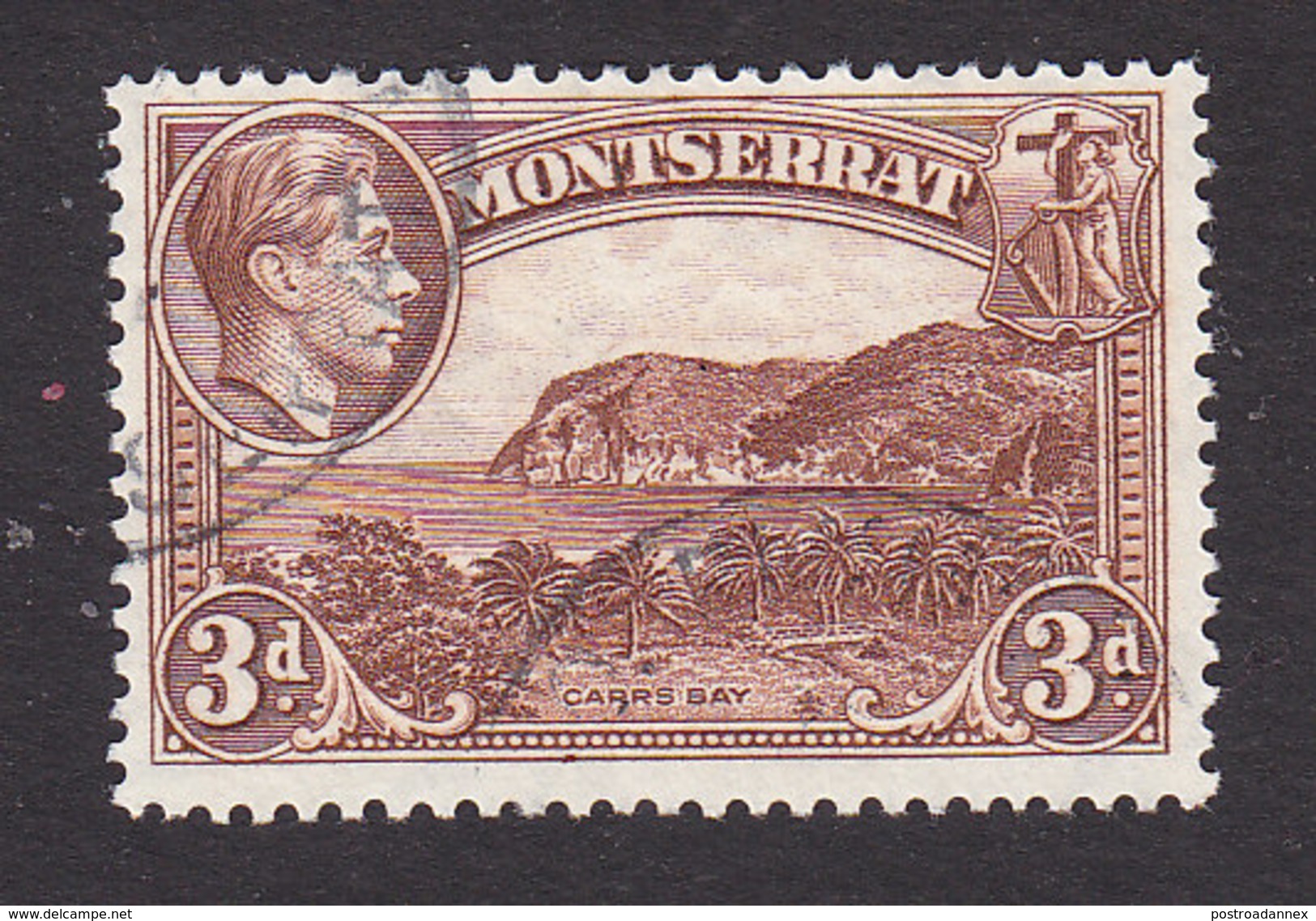 Montserrat, Scott #97a, Used, Carr's Bay, Issued 1941 - Montserrat