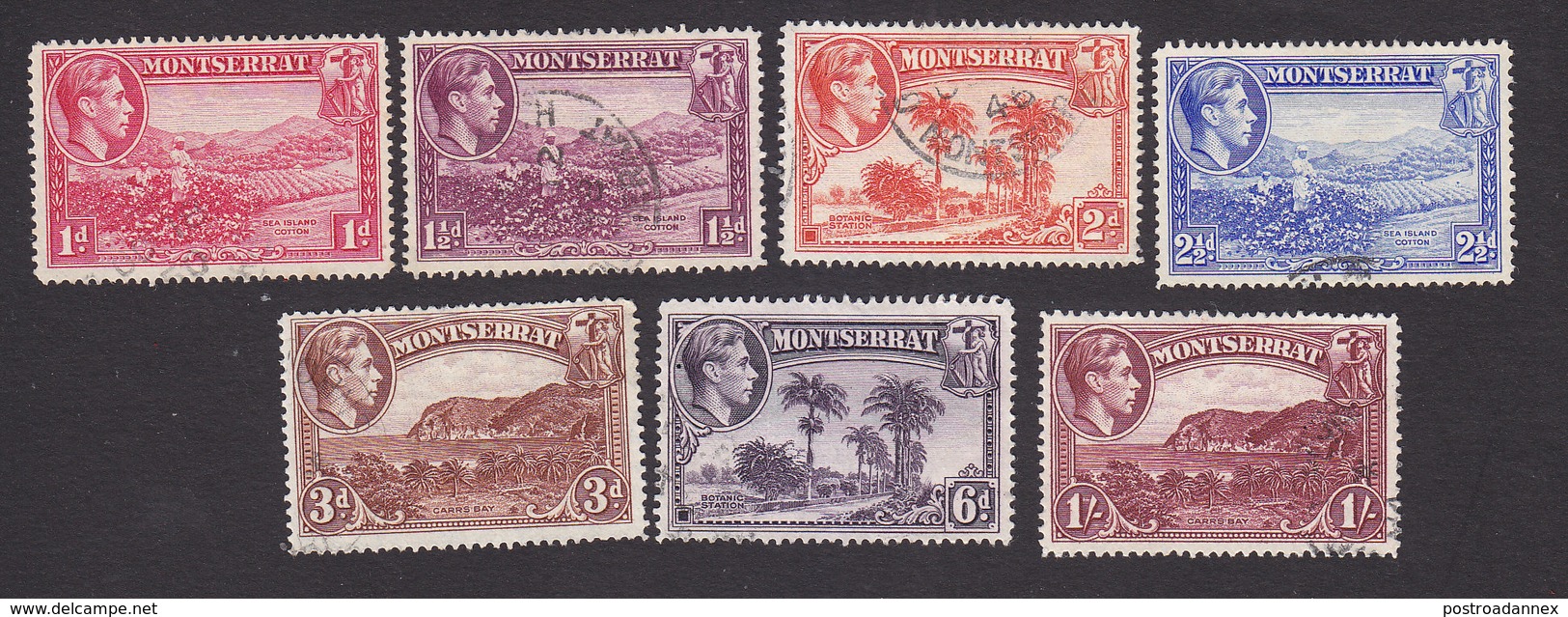 Montserrat, Scott #93-99, Used, Scenes Of Montserrat, Issued 1941 - Montserrat