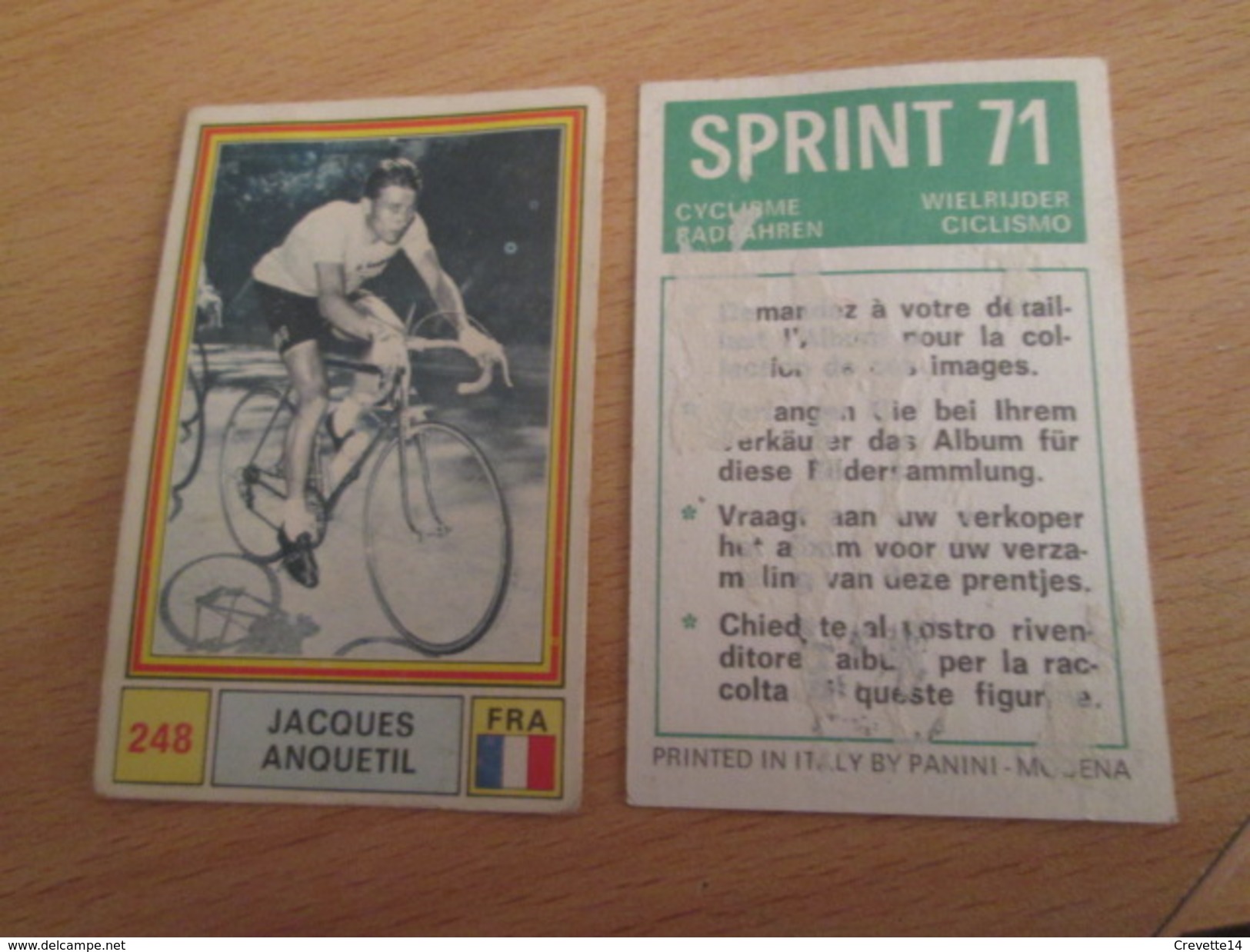 Image (de Récupération) En TBE : PANINI SPRINT 71 CYCLISME N° 248 - Edition Française