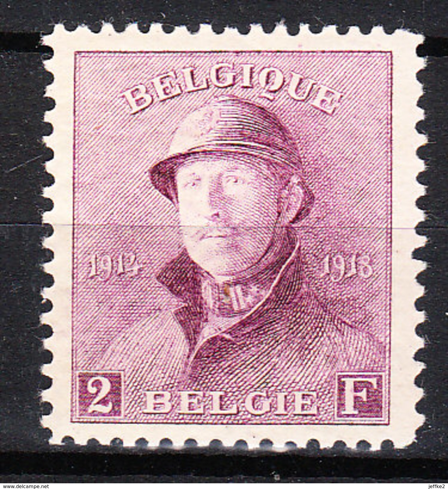 176**  Roi Albert Casqué - LA Bonne Valeur - MNH** - Centrage+++ - Timbre Signé - Vendu à 15% Du COB!!!! - 1919-1920 Behelmter König