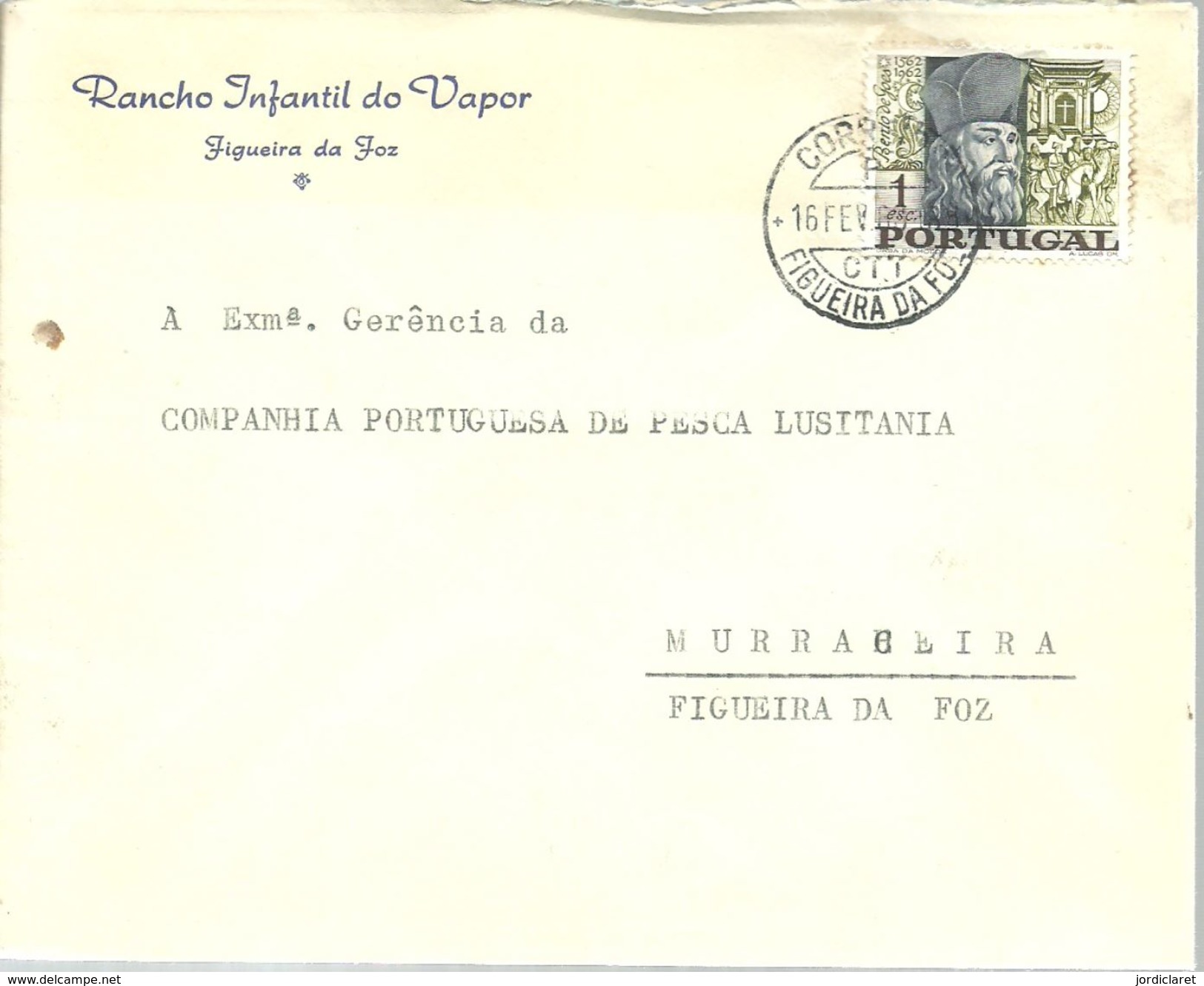 LETTER 1963 FIGUEIRA DA FOZ - Cartas & Documentos