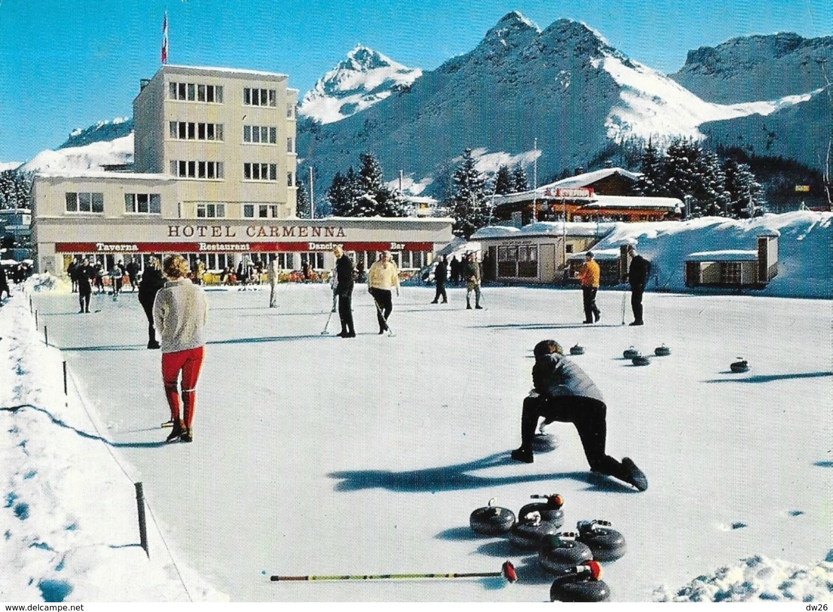Curling - Arosa (Suisse): Curlingplatz - Hotel Carmena - Sports D'hiver