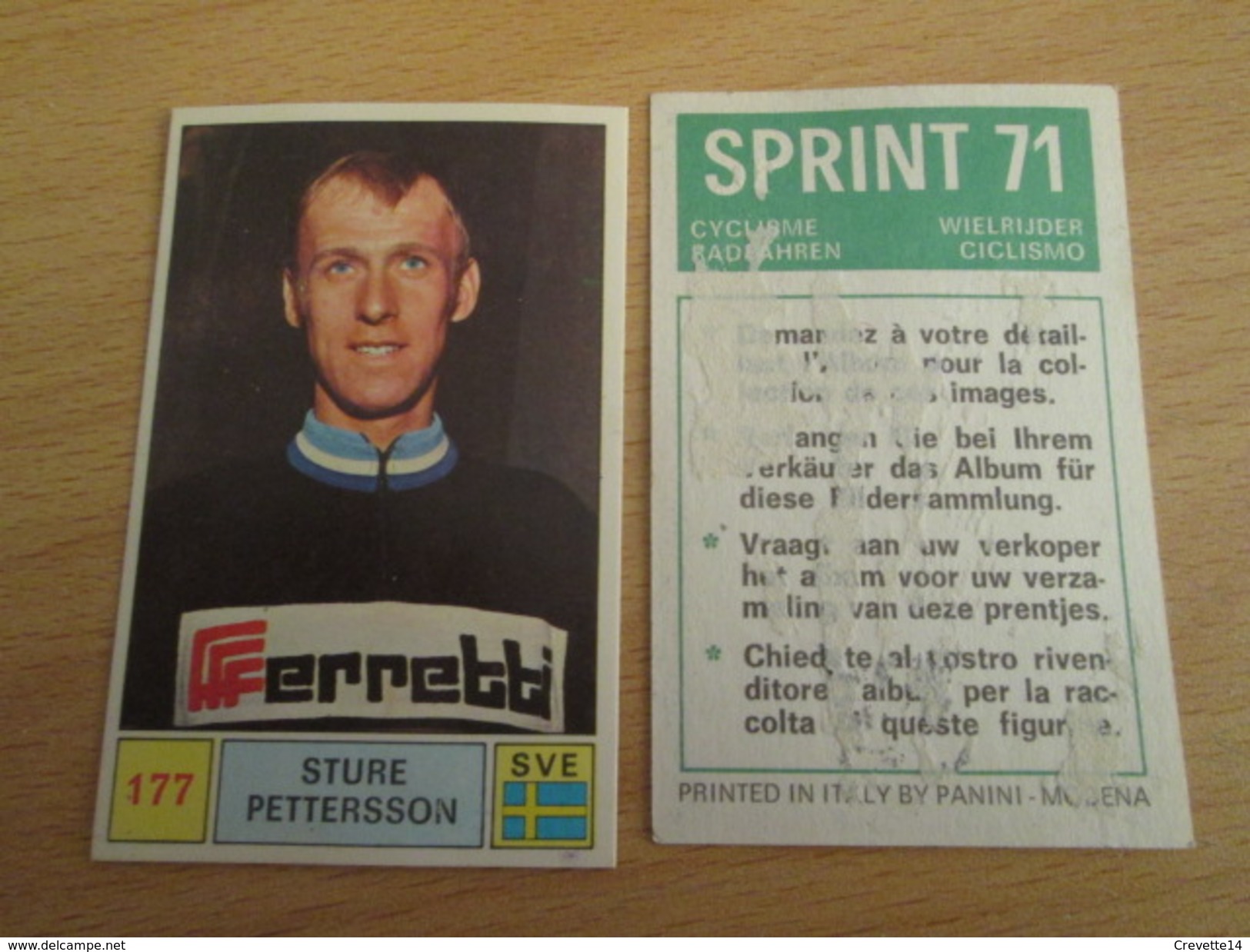 Image (de Récupération) En TBE : PANINI SPRINT 71 CYCLISME N° 177 - Edition Française