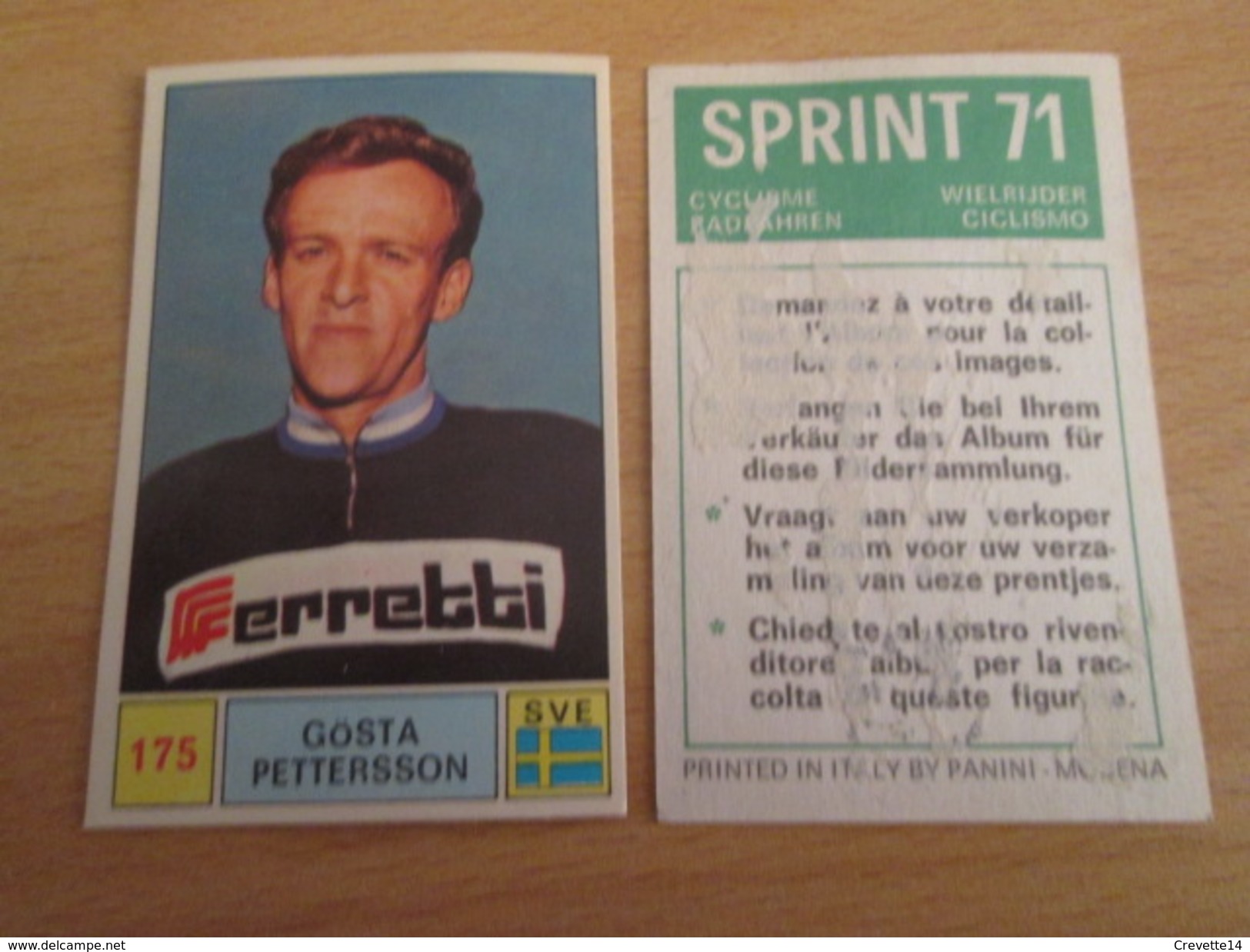 Image (de Récupération) En TBE : PANINI SPRINT 71 CYCLISME N° 175 - Edition Française