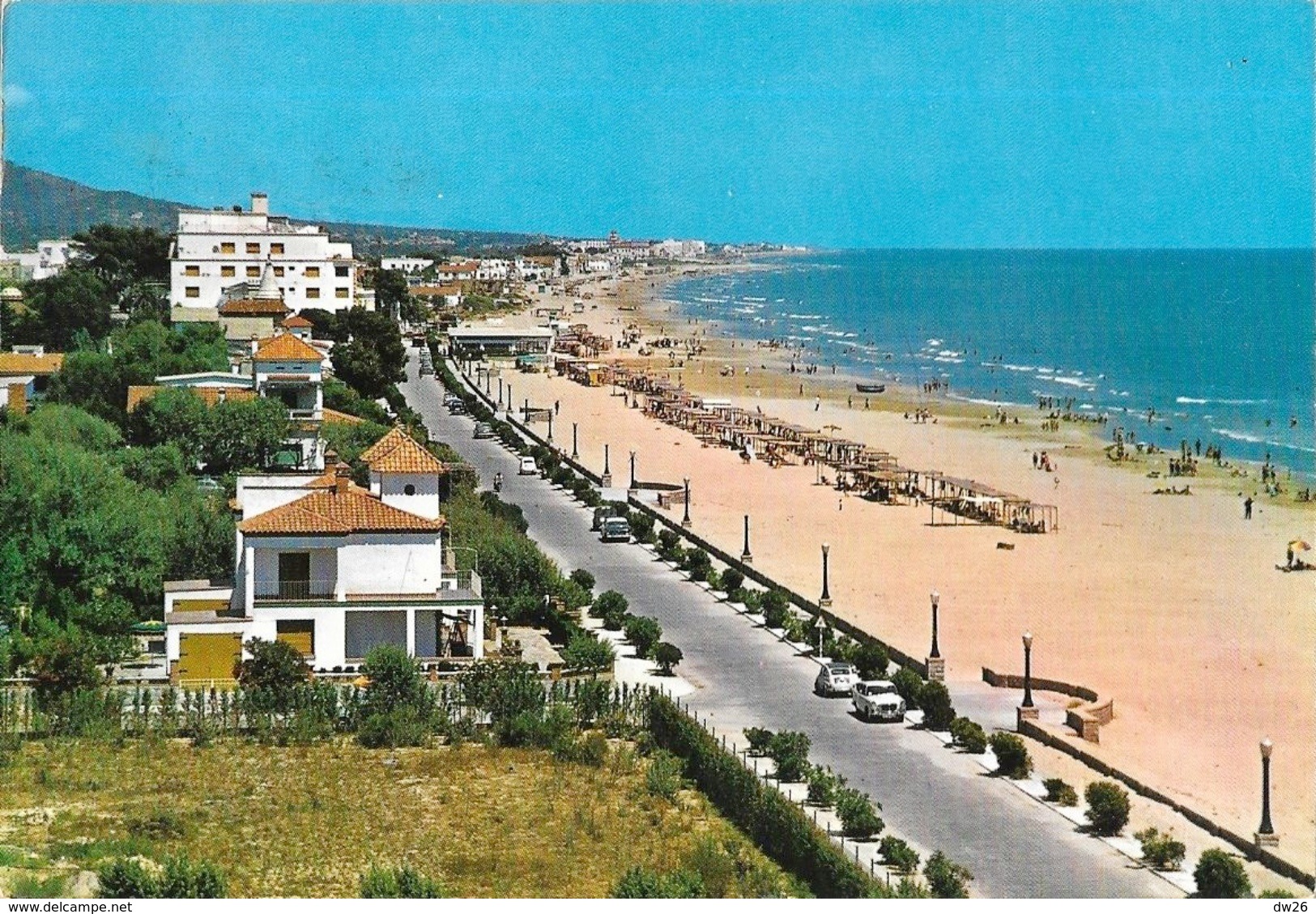 Vendrell-Comarruga (Coma-Ruga, Costa Dorada) - Paseo Y Playa, Al Fondo San Salvador - Tarragona