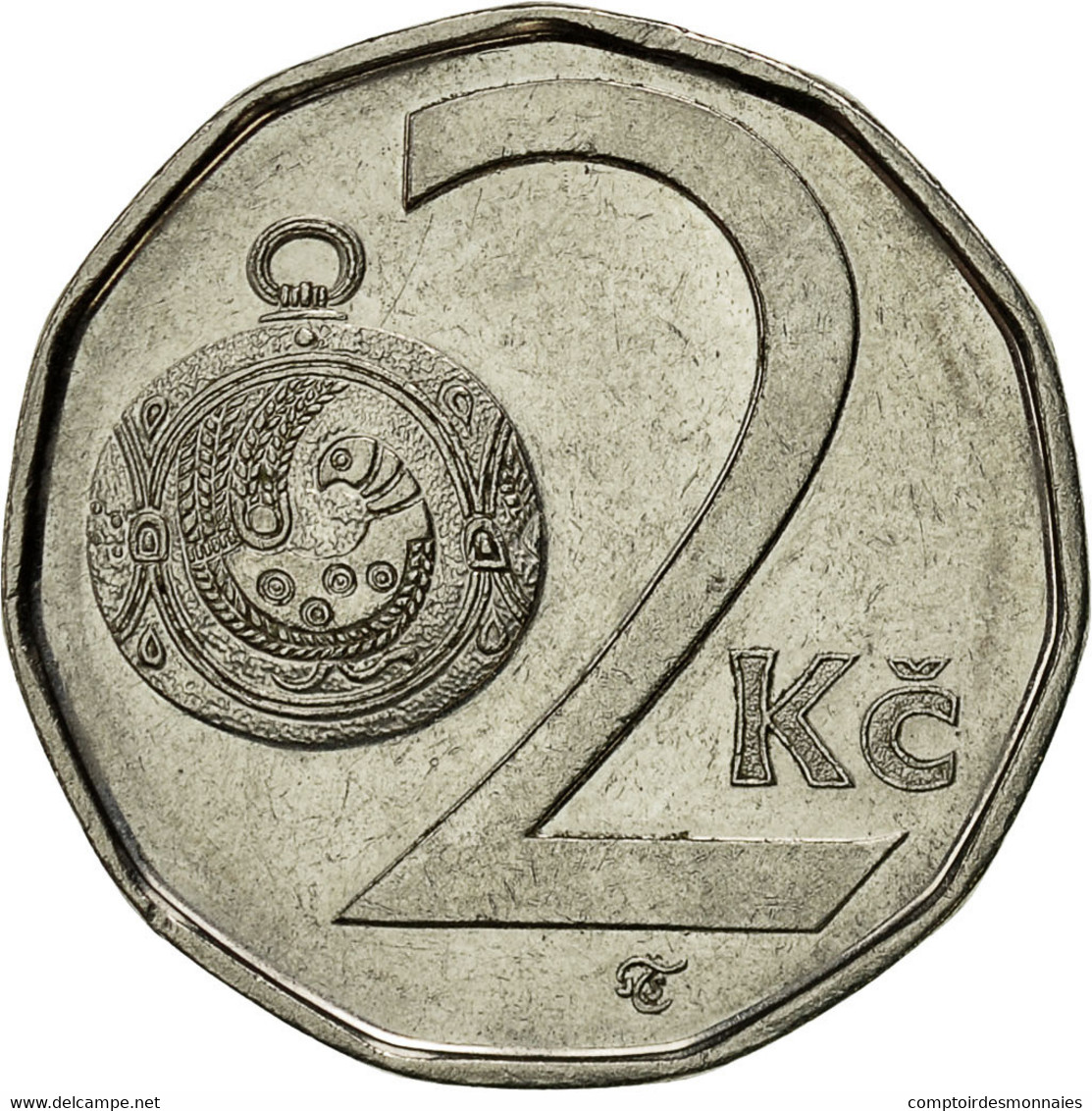 Monnaie, République Tchèque, 2 Koruny, 2001, TTB+, Nickel Plated Steel, KM:9 - Tchéquie