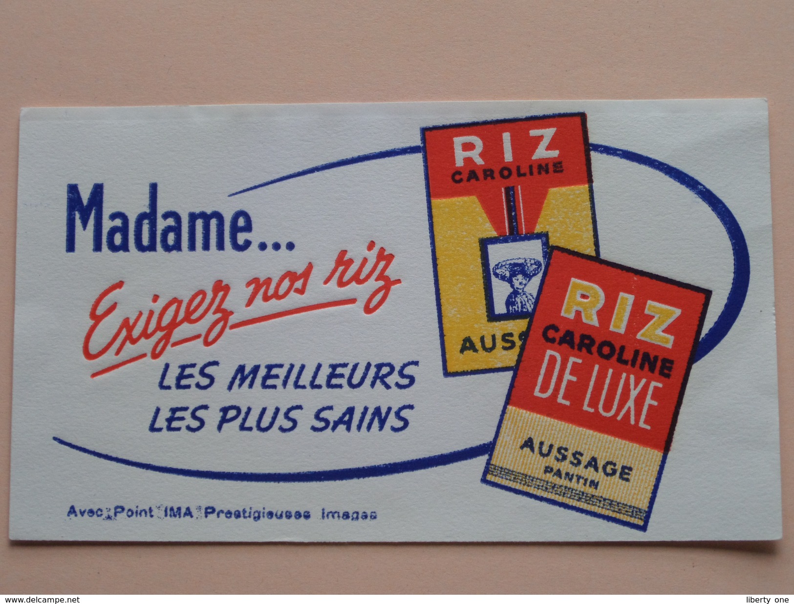 RIZ Caroline De Luxe Aussage Pantin () 18 X 10,5 Cm. - Buvard IMA ( Voir Photo ) ! - Alimentaire