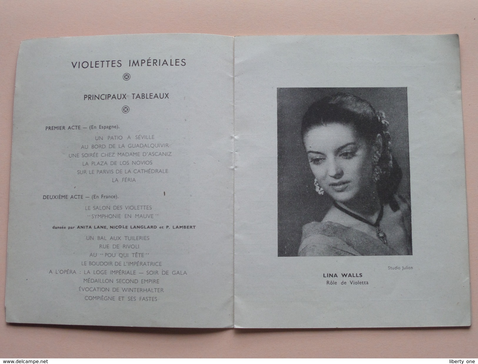 Theatre MOGADOR (1948) Violettes Impériales ( Varna/Merkès/Walls/Ragon/Gilbert/Allain/Pierjac............ ( Voir Photo ) - Programme