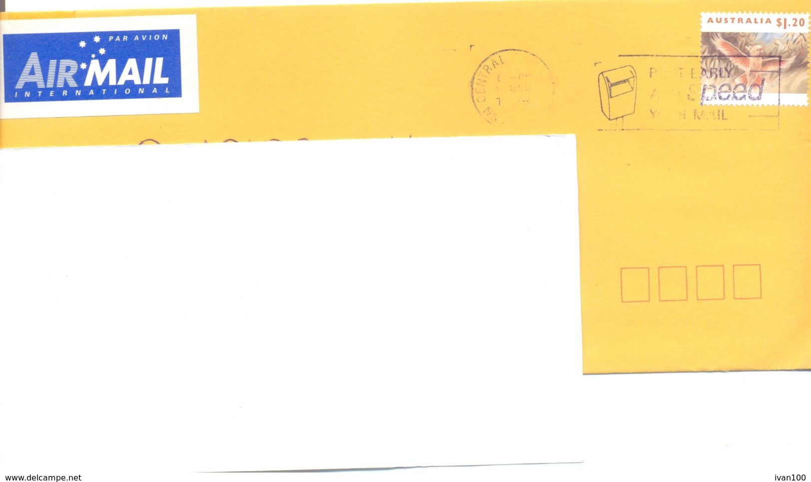 1998. Australia, The Letter Sent By Air-mail Post To Moldova - Briefe U. Dokumente
