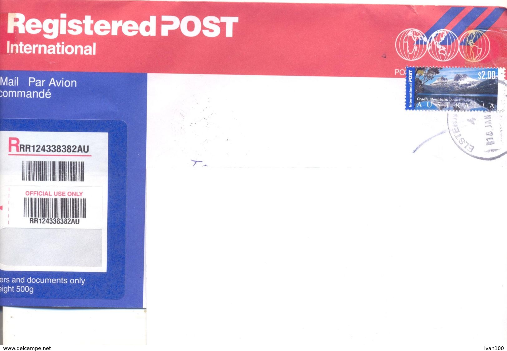 2001.. Australia, The Letter Sent By Registered Air-mail Post To Moldova - Briefe U. Dokumente