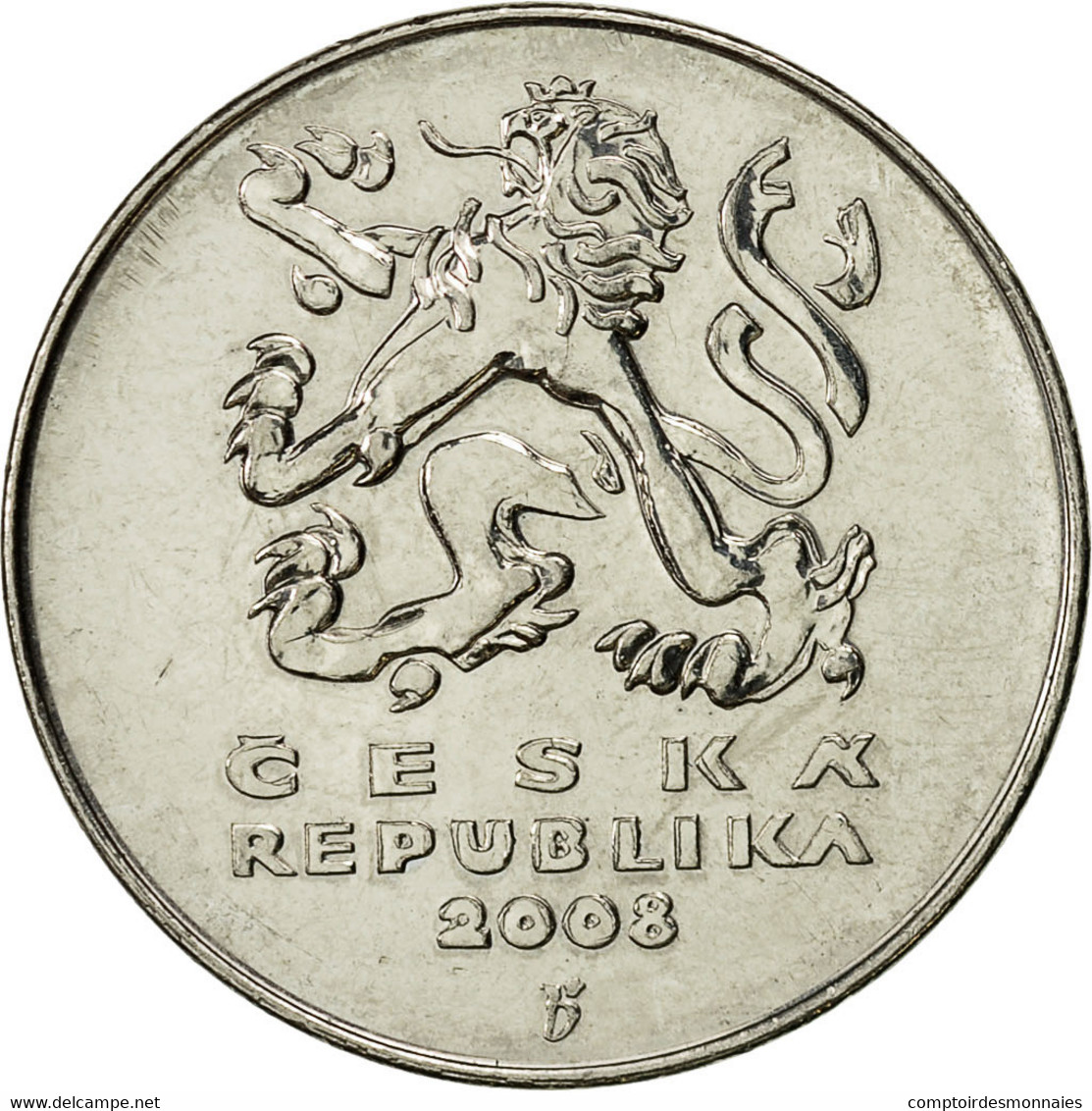 Monnaie, République Tchèque, 5 Korun, 2008, TTB, Nickel Plated Steel, KM:8 - Tchéquie