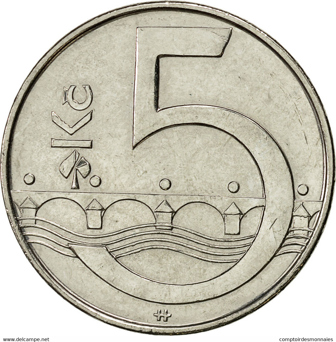 Monnaie, République Tchèque, 5 Korun, 2008, TTB, Nickel Plated Steel, KM:8 - Tchéquie