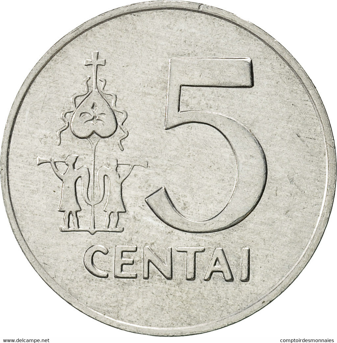Monnaie, Lithuania, 5 Centai, 1991, TTB+, Aluminium, KM:87 - Lituanie