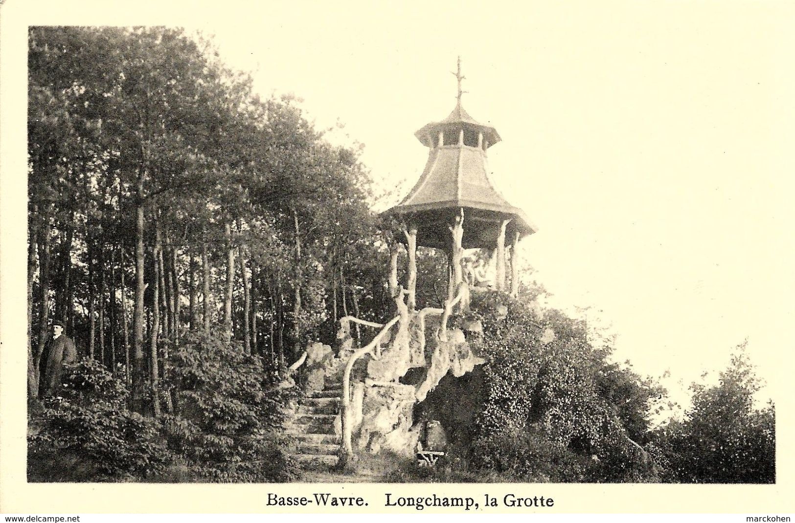 Basse-Wavre (1300) : Longchamp, La Grotte. CPA. - Wavre