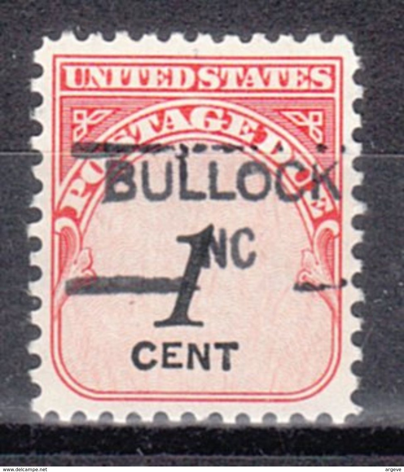 USA Precancel Vorausentwertung Preo, Locals North Carolina, Bullock 835,5 - Prematasellado