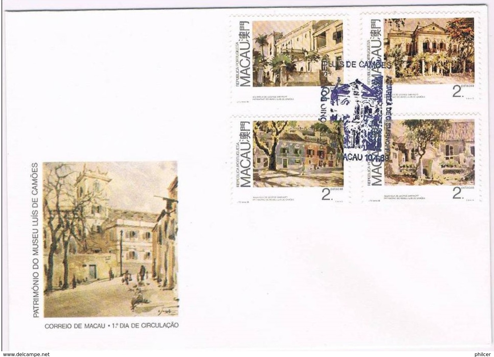 Macau, 1989, FDC Património Do Museu Luis De Camões - FDC