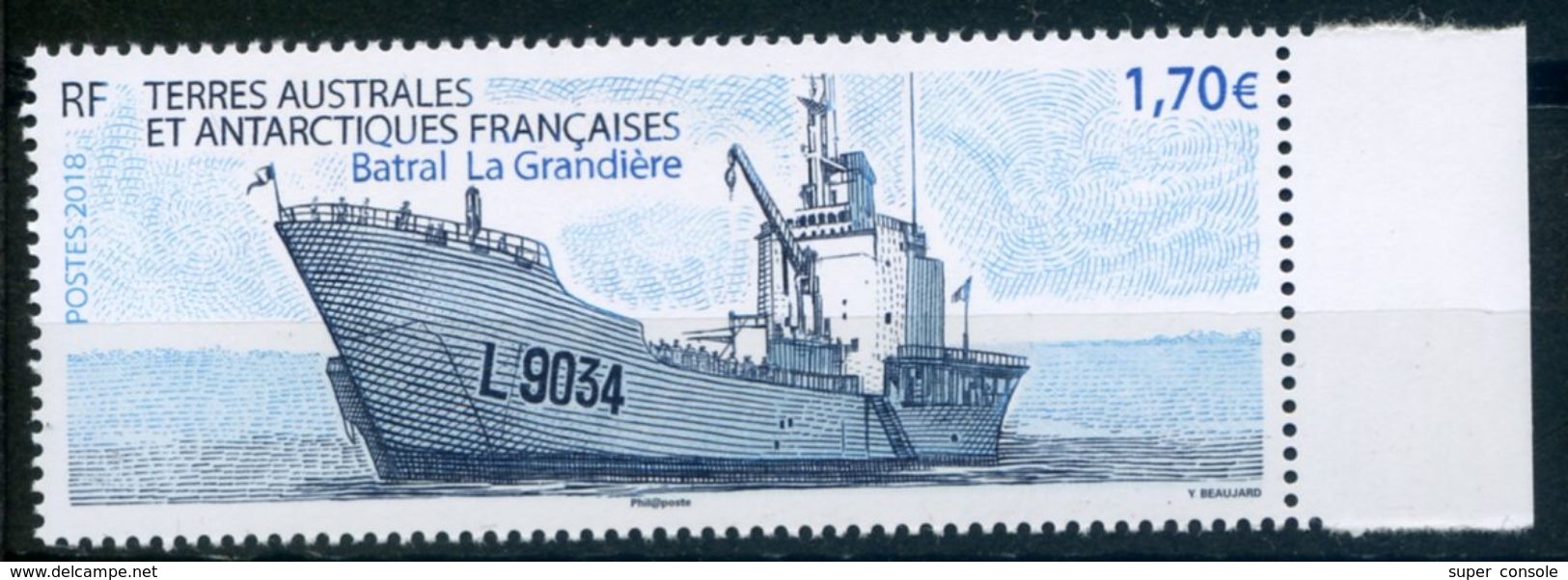 TAAF   FRENCH ANTARCTIC TERRITORY   2018 .  Batral La Grandière   Bateau   Boat - Unused Stamps