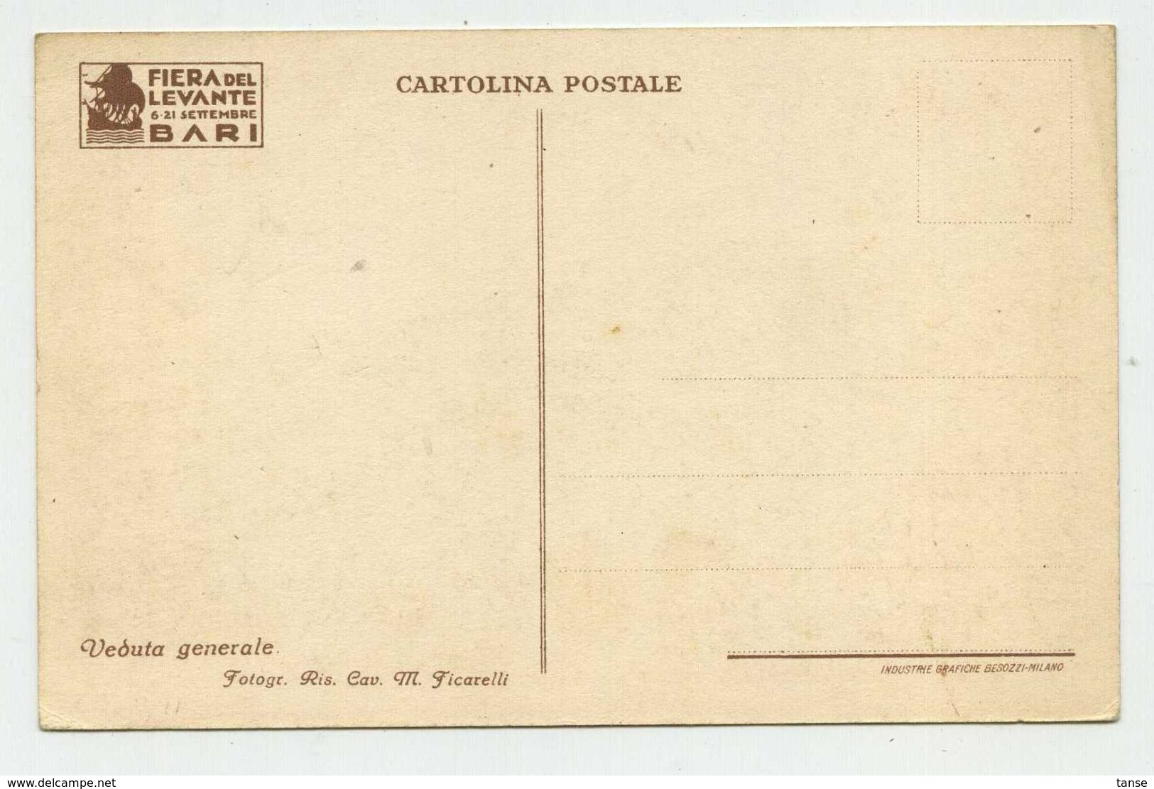 Bari - Fiera Del Levante - Fotografia Ficarelli - Non Viaggiata - Bari