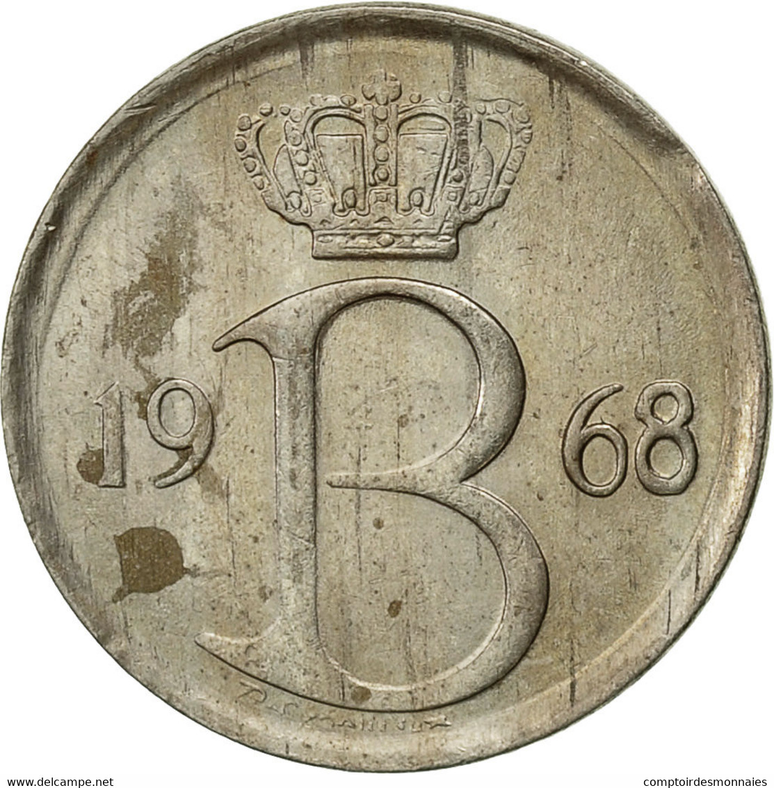 Monnaie, Belgique, 25 Centimes, 1968, Bruxelles, TTB, Copper-nickel, KM:154.1 - 25 Centimes