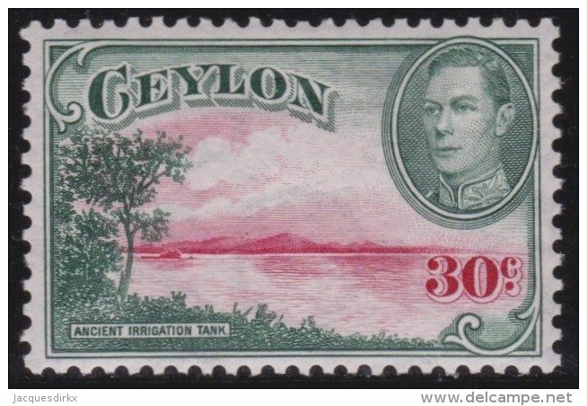 Ceylon       .      SG        .   393     .     *       .       Ongebruikt   .    /    .  Mint-hinged - Ceylon (...-1947)
