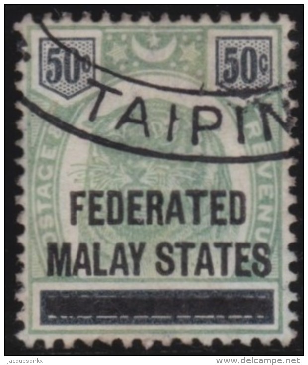 Malaya    .      SG   .    8   .         O       .          Gebruikt   .    /    .   Cancelled - Federated Malay States