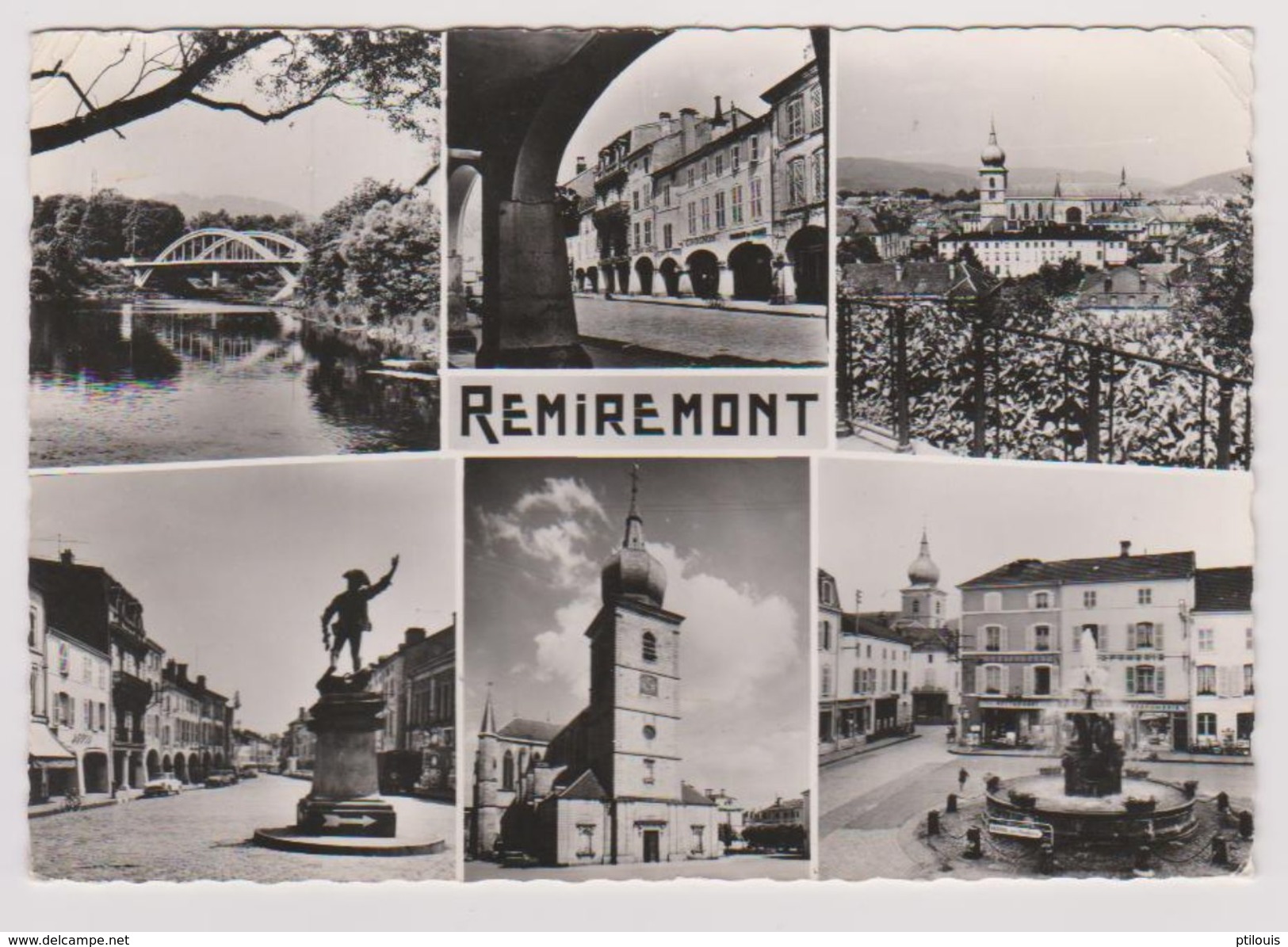REMIREMONT - 7360 - Pont, Arcades, Vue Générale, Monument Du Volontaire, Eglise, Fontaine - (Edit De Luxe "Estel") - Remiremont
