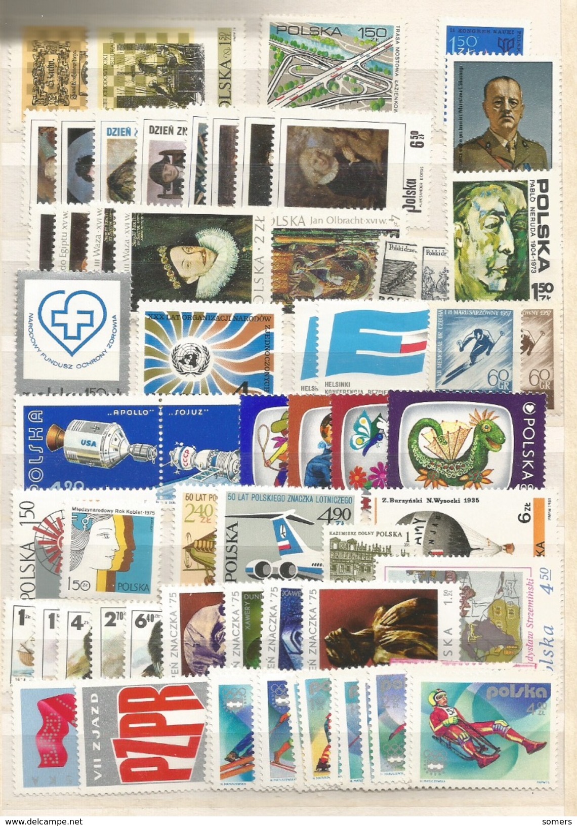 PRACHTIG LOT POLEN SERIES ZEGELS : BLOKKEN : MNH ** SUPER AANBIEDING : veel thema's !! SUPERBE !! ;;; F-