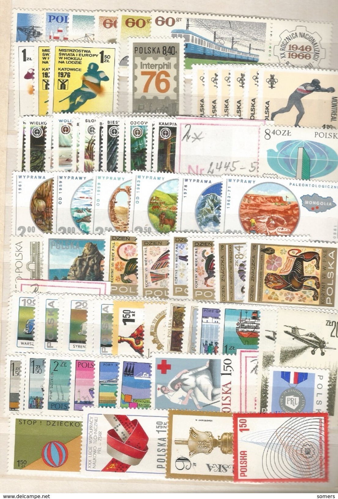 PRACHTIG LOT POLEN SERIES ZEGELS : BLOKKEN : MNH ** SUPER AANBIEDING : veel thema's !! SUPERBE !! ;;; F-