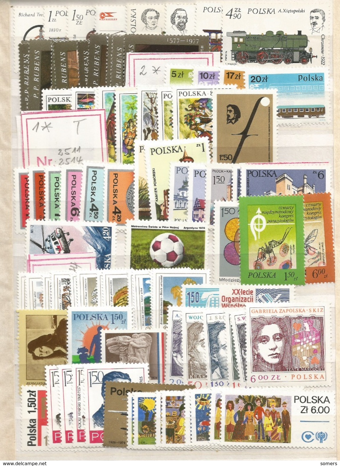 PRACHTIG LOT POLEN SERIES ZEGELS : BLOKKEN : MNH ** SUPER AANBIEDING : veel thema's !! SUPERBE !! ;;; F-