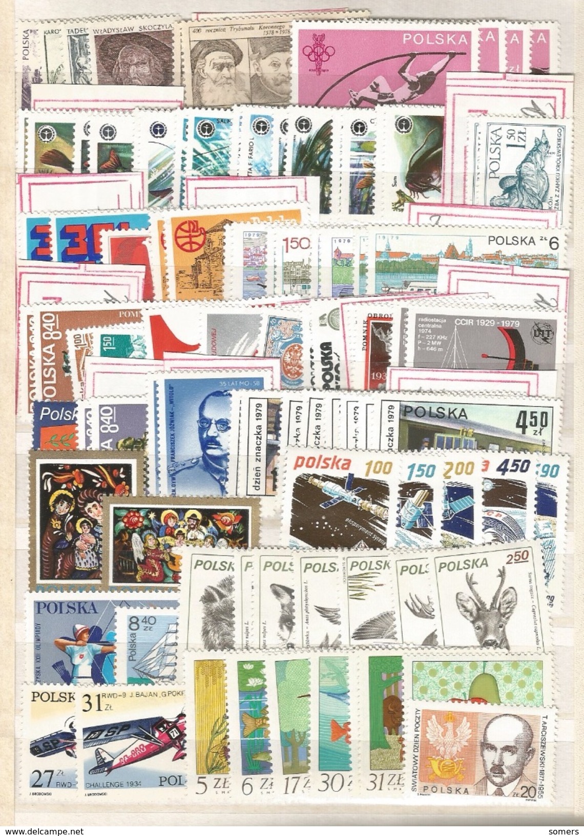 PRACHTIG LOT POLEN SERIES ZEGELS : BLOKKEN : MNH ** SUPER AANBIEDING : veel thema's !! SUPERBE !! ;;; F-