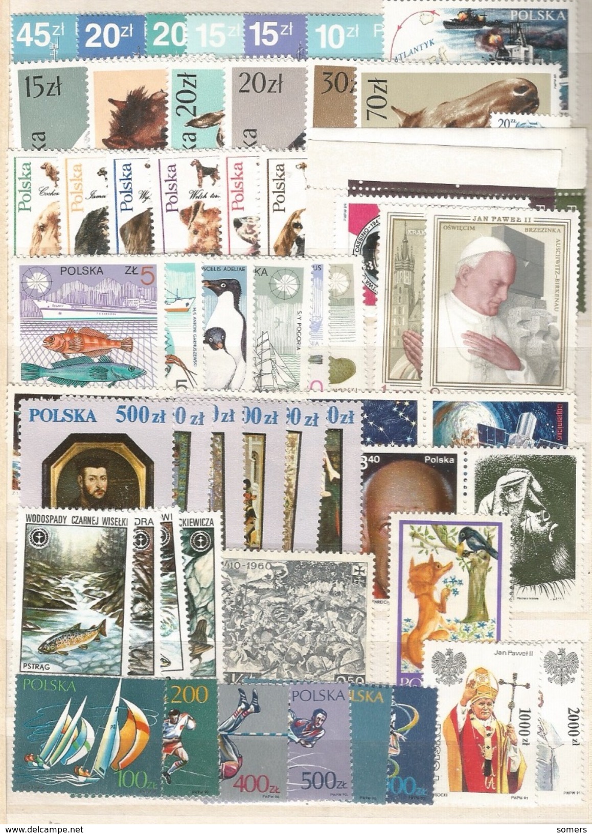 PRACHTIG LOT POLEN SERIES ZEGELS : BLOKKEN : MNH ** SUPER AANBIEDING : veel thema's !! SUPERBE !! ;;; F-