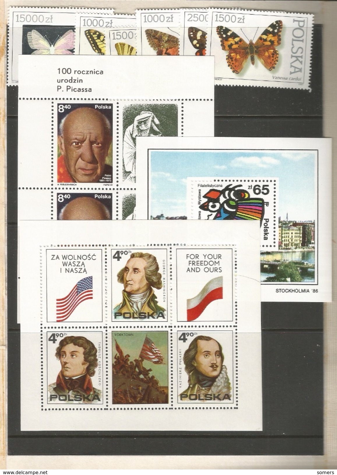 PRACHTIG LOT POLEN SERIES ZEGELS : BLOKKEN : MNH ** SUPER AANBIEDING : veel thema's !! SUPERBE !! ;;; F-