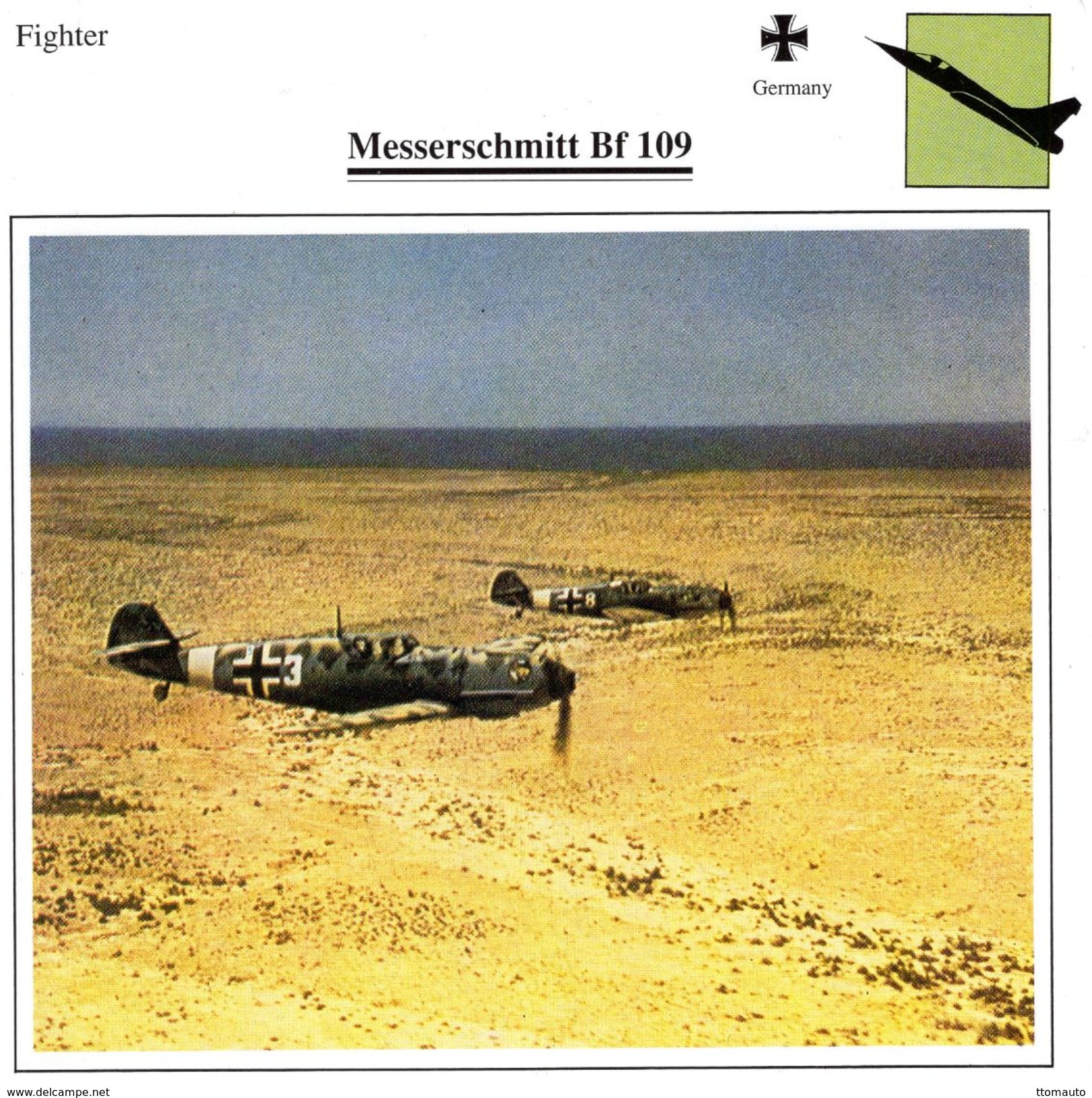 Messerschmitt BF 109  -  Fighter  -  Fiche Technique - Altri & Non Classificati