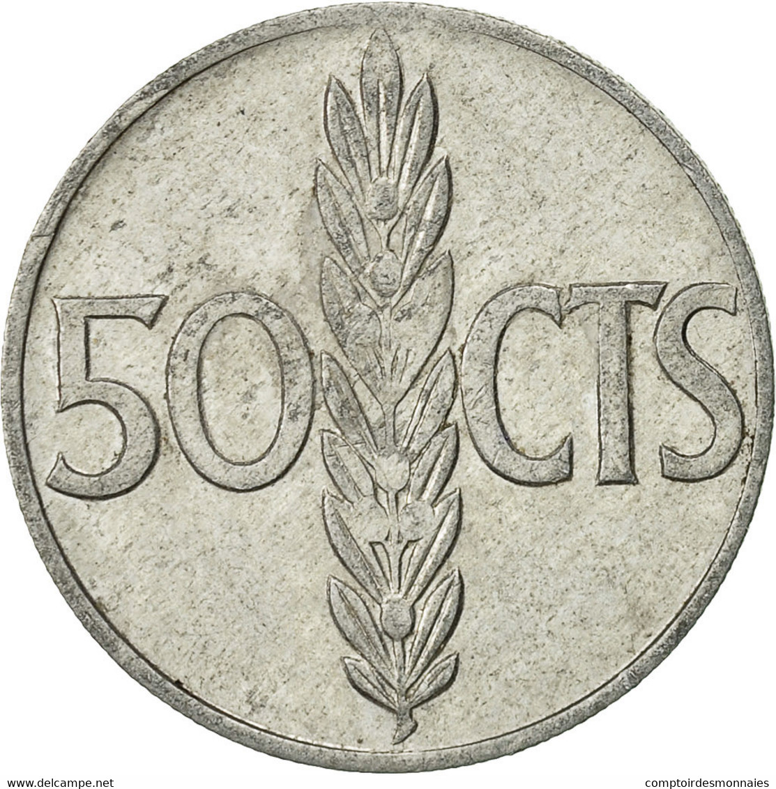 Monnaie, Espagne, Francisco Franco, Caudillo, 50 Centimos, 1966, TTB, Aluminium - 50 Céntimos