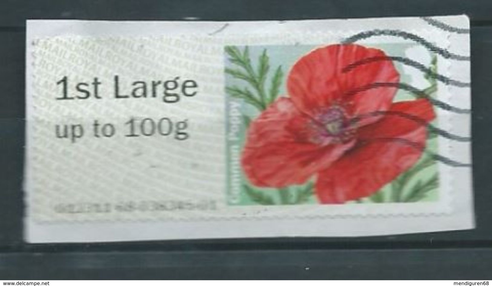 GROSBRITANNIEN GRANDE BRETAGNE GB 2016 Post & Go - Common Poppy  WW1 Battle Of Passchendaele Overprint 1st Large - Usados