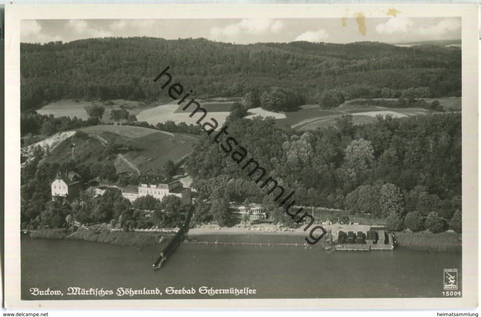 Buckow - Märkisches Höhenland - Foto-Ansichtskarte - Fliegeraufnahme - Verlag Klinke & Co. Berlin - Buckow