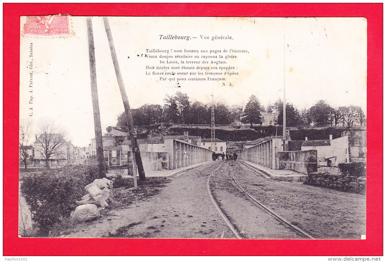 F-17-Taillebourg-27Ph64  Vue Générale, Le Pont, Les Rails Du Tramway, Cpa - Autres & Non Classés