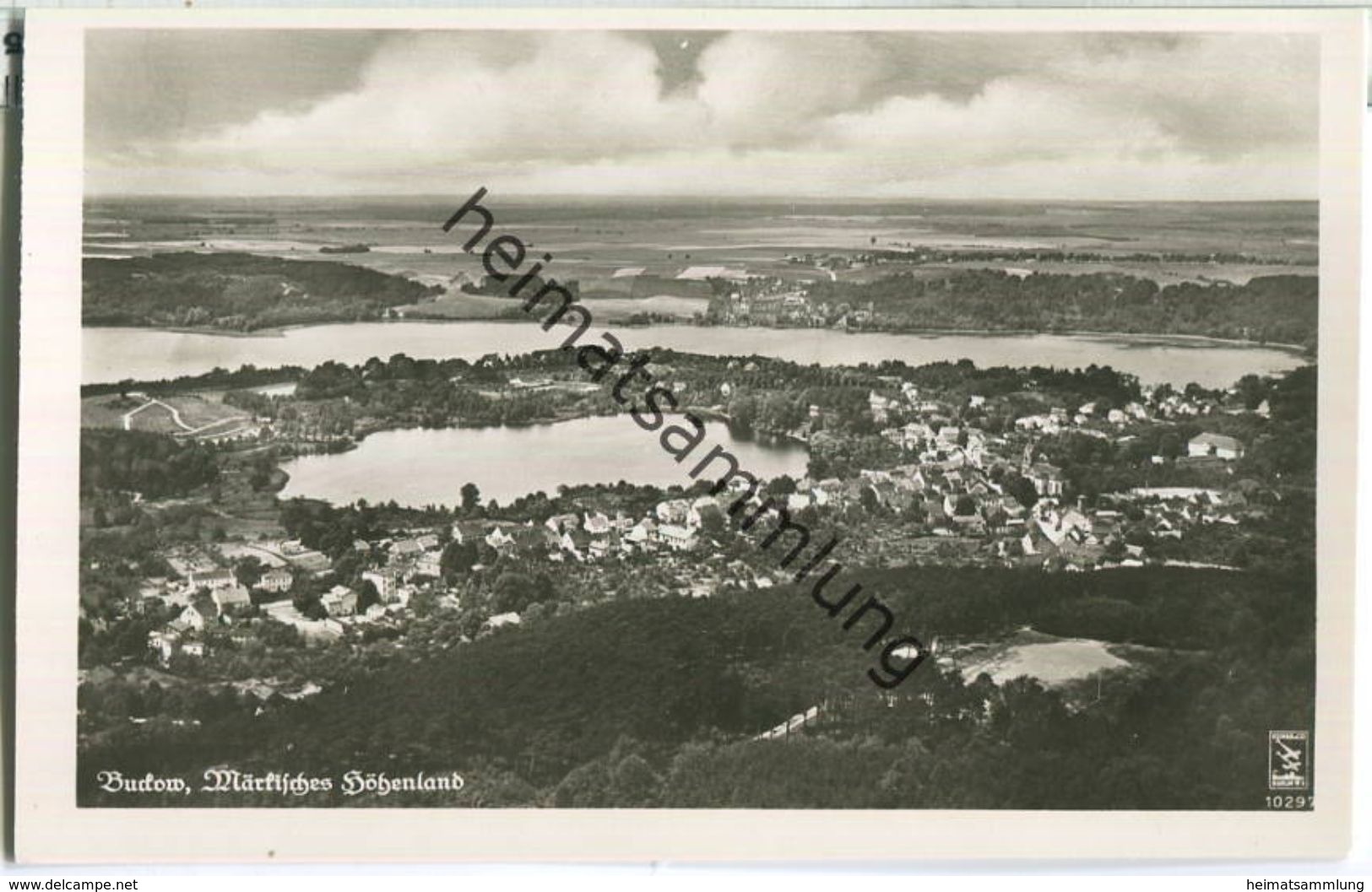 Buckow - Märkisches Höhenland - Foto-Ansichtskarte - Fliegeraufnahme - Verlag Klinke & Co. Berlin - Buckow