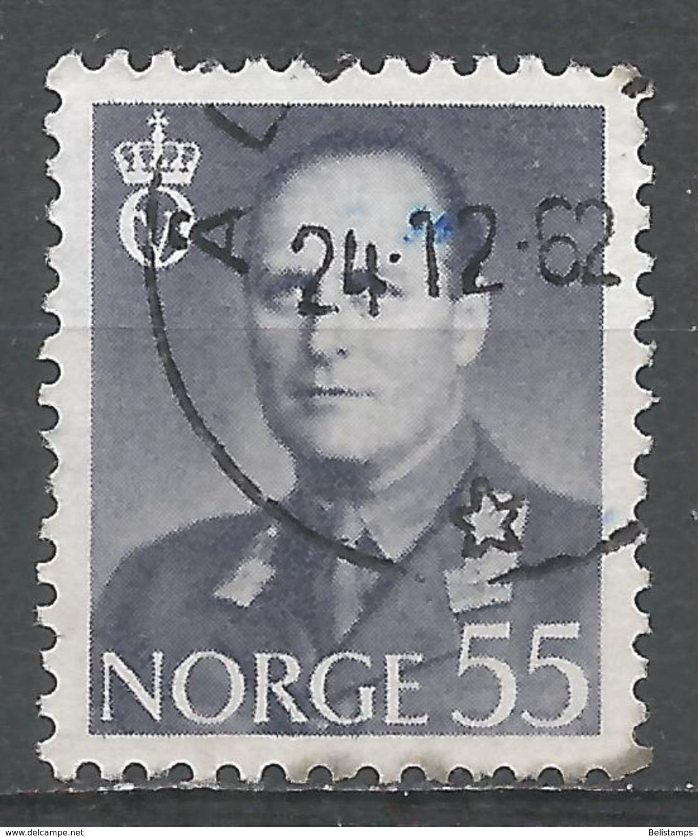 Norway 1959. Scott #365 (U) King Olav V - Oblitérés