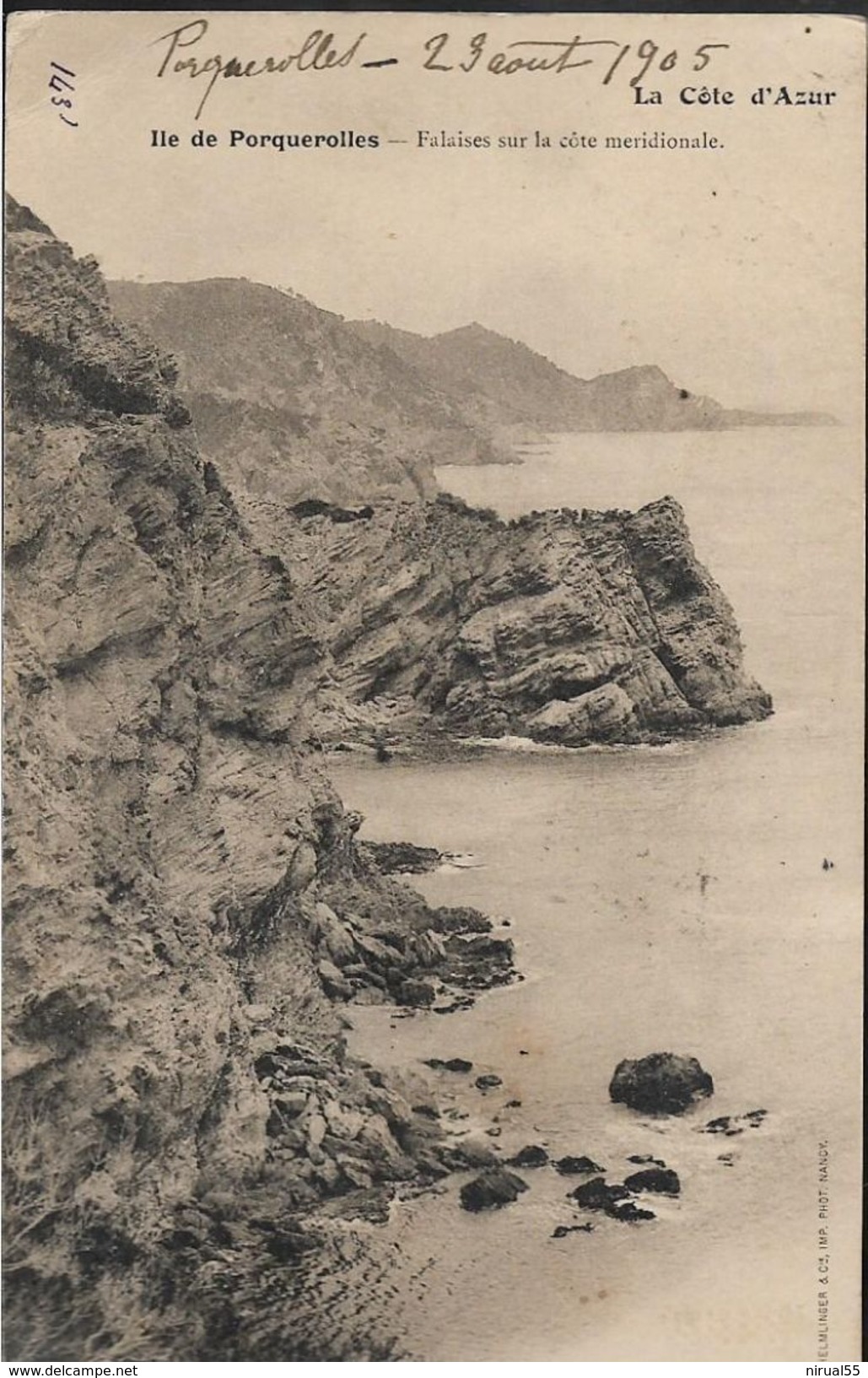 ILE DE PORQUEROLLES Var CAD Type 84 Sur Paire 5c Blanc 24.8.1905 Pour La Suisse . ...G - 1877-1920: Semi Modern Period