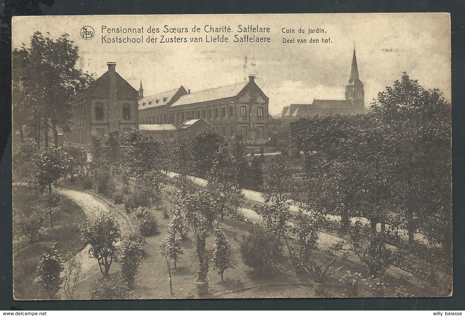 +++ CPA - SAFFELARE - ZAFFELARE - SAFFELAERE - Pensionnat Des Soeurs De La Charité - Coin Du Jardin - Nels  // - Lochristi