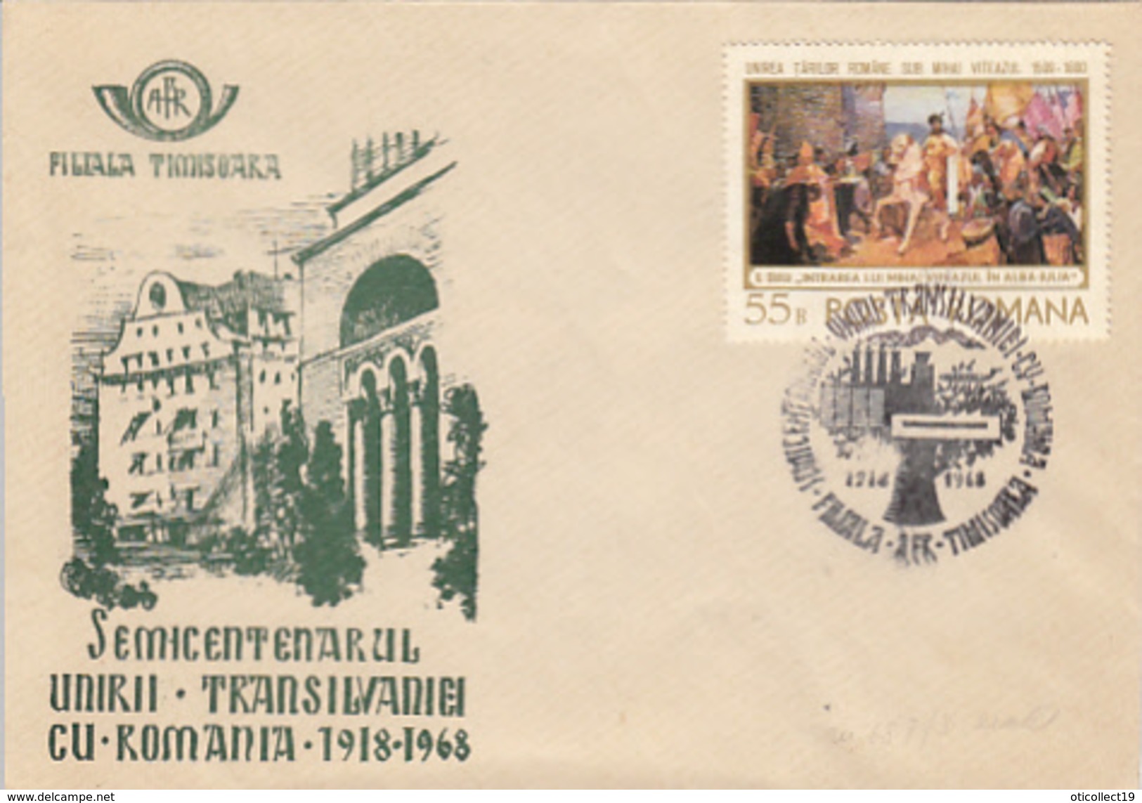 ROMANIAN GREAT UNION ANNIVERSARY, SPECIAL COVER, 1968, ROMANIA - Covers & Documents