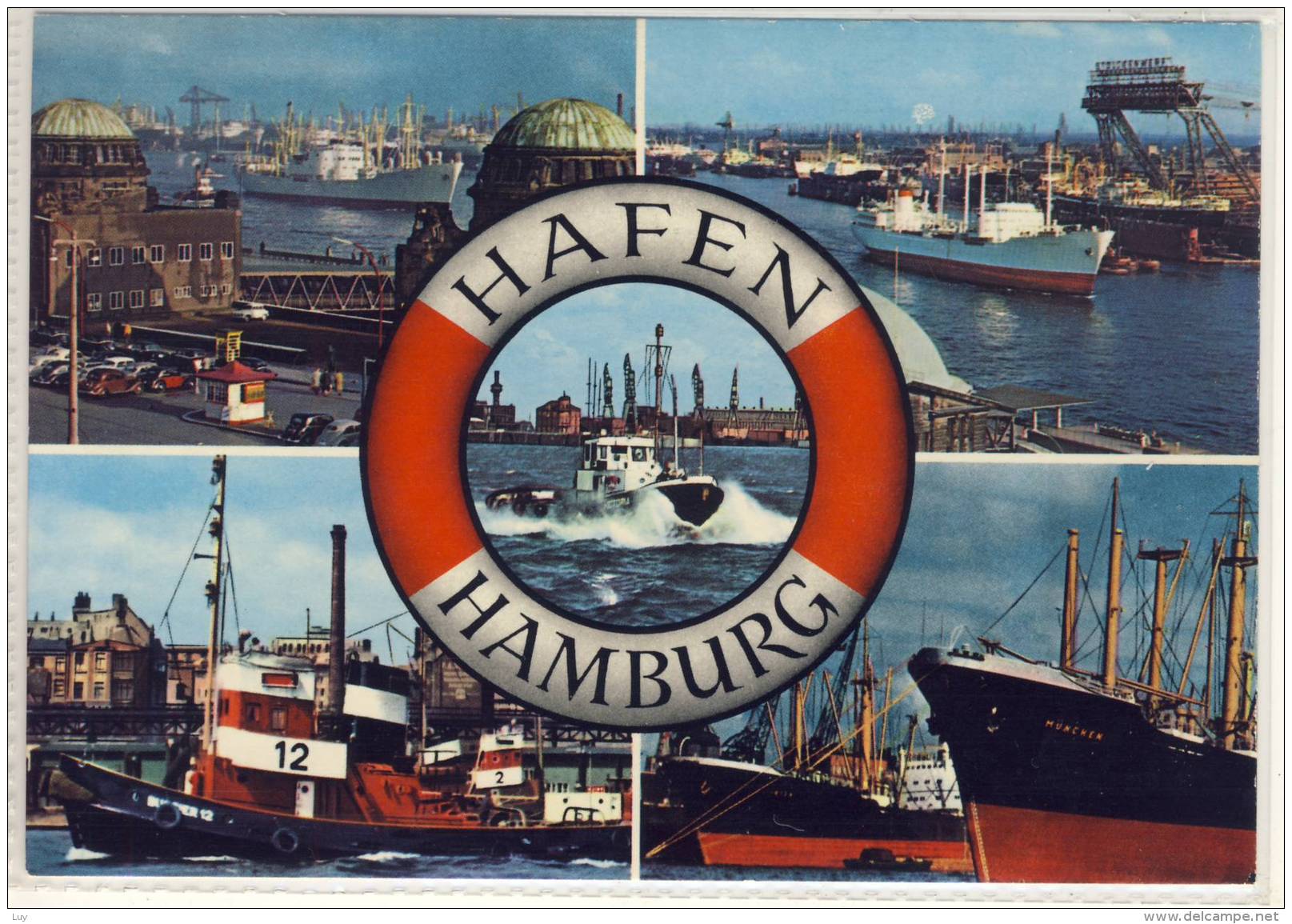 HAFEN HAMBURG MIT SEINEN SCHIFFEN SCHIFF MEHRBILDKARTE - Autres & Non Classés